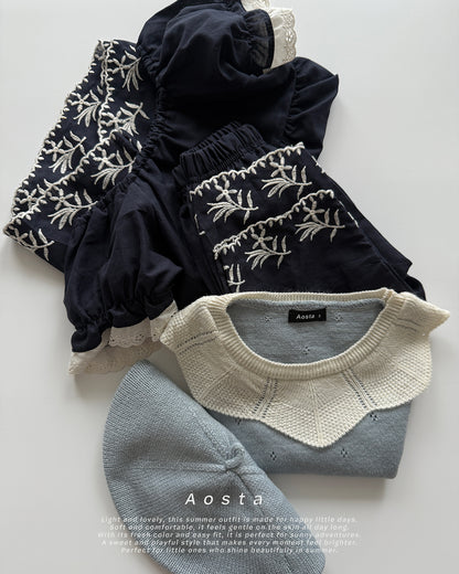 【PREORDER受付終了、ご希望はお問い合わせください。】21.Knit Eyelet T