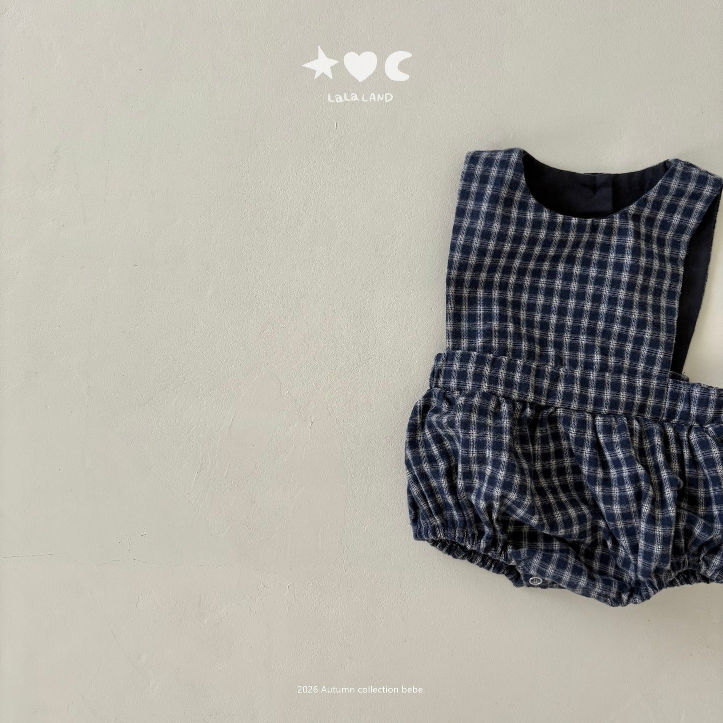 【PRE-ODER〆8.9(sun)】12.Check Romper | lalaland
