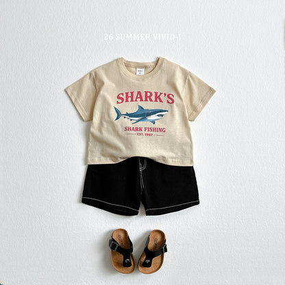 【PREORDER受付終了、ご希望はお問い合わせください。】43.Shark Silket ShortSleeve Tee