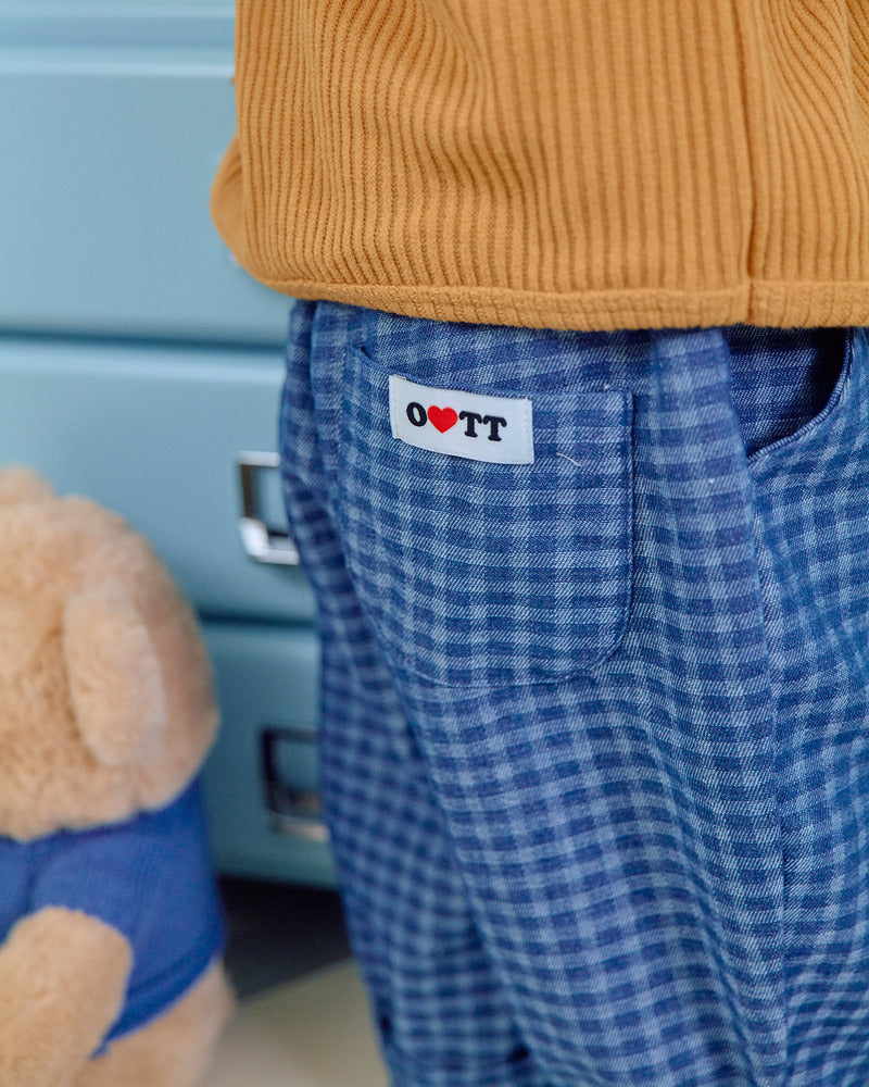 【PRE-ODER〆8.9(sun)】48.Denim Check Pants | oottbebe