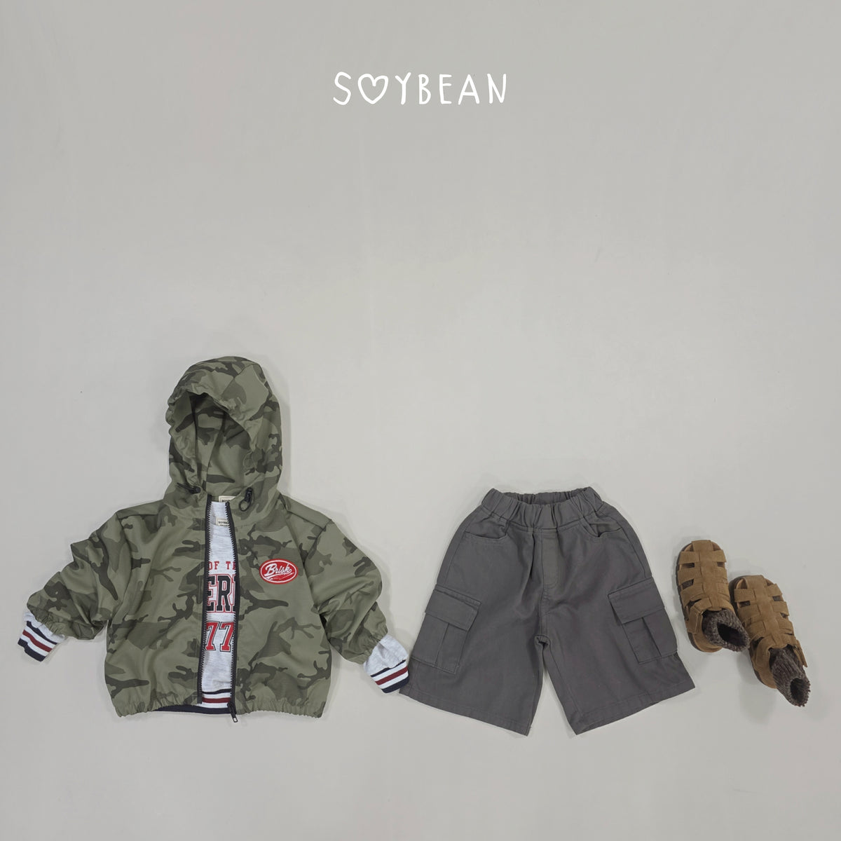 【秋のPRE-ODER 5%OFF】80.Camo Hooded Windbreaker (7 Sizes)