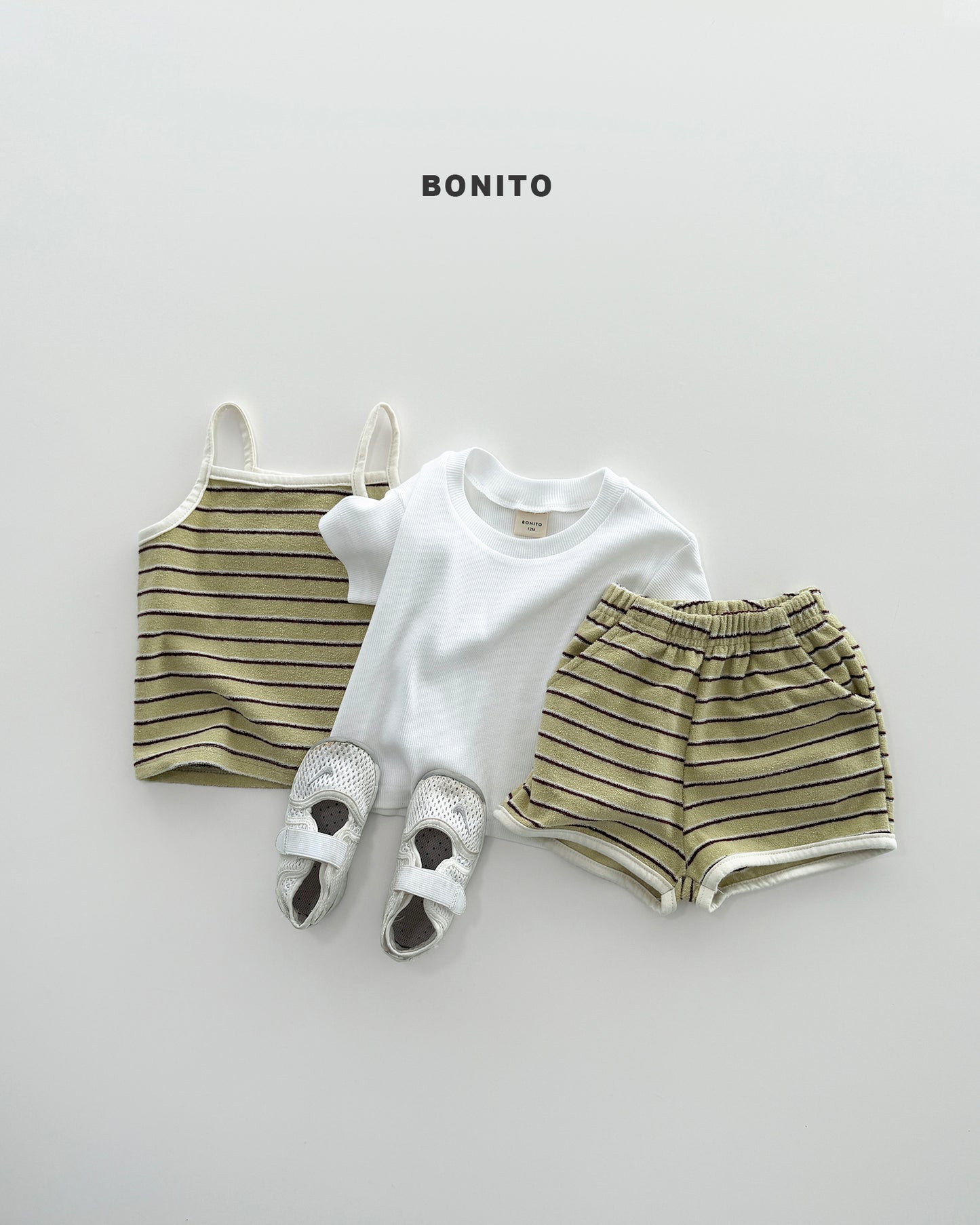 【期間限定 PRE-ODER】1.Planning) Bébé 1+1 Ribbed Tee