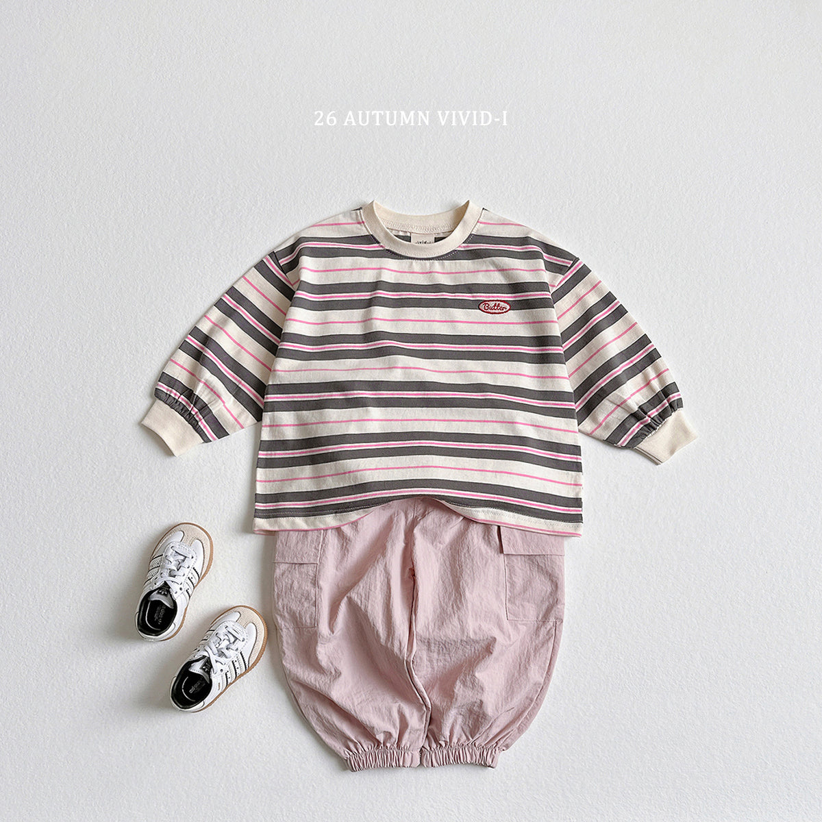 【秋のPRE-ODER 5%OFF】44.Butter Stripe Tee
