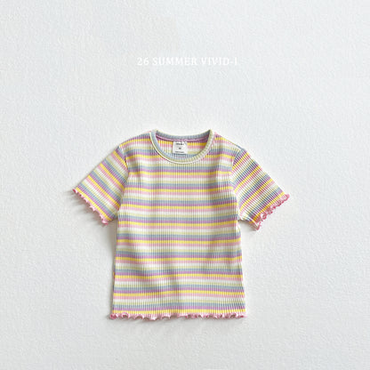 【PREORDER受付終了、ご希望はお問い合わせください。】72.Rainbow Rib Flare Tee
