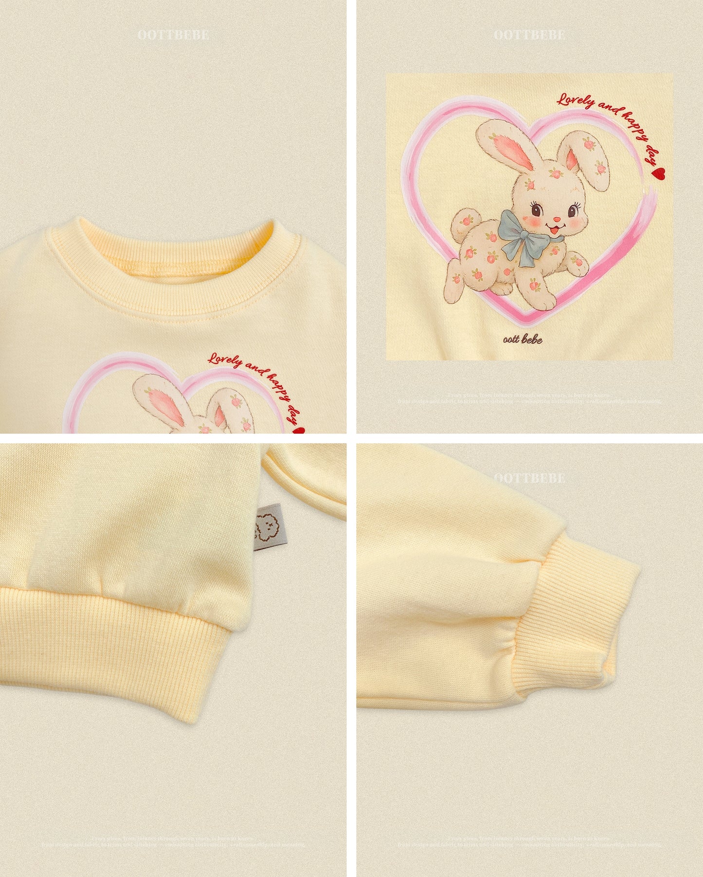 【PRE-ODER〆8.9(sun)】03.Cute Rabbit Top & Bottom Set | oottbebe