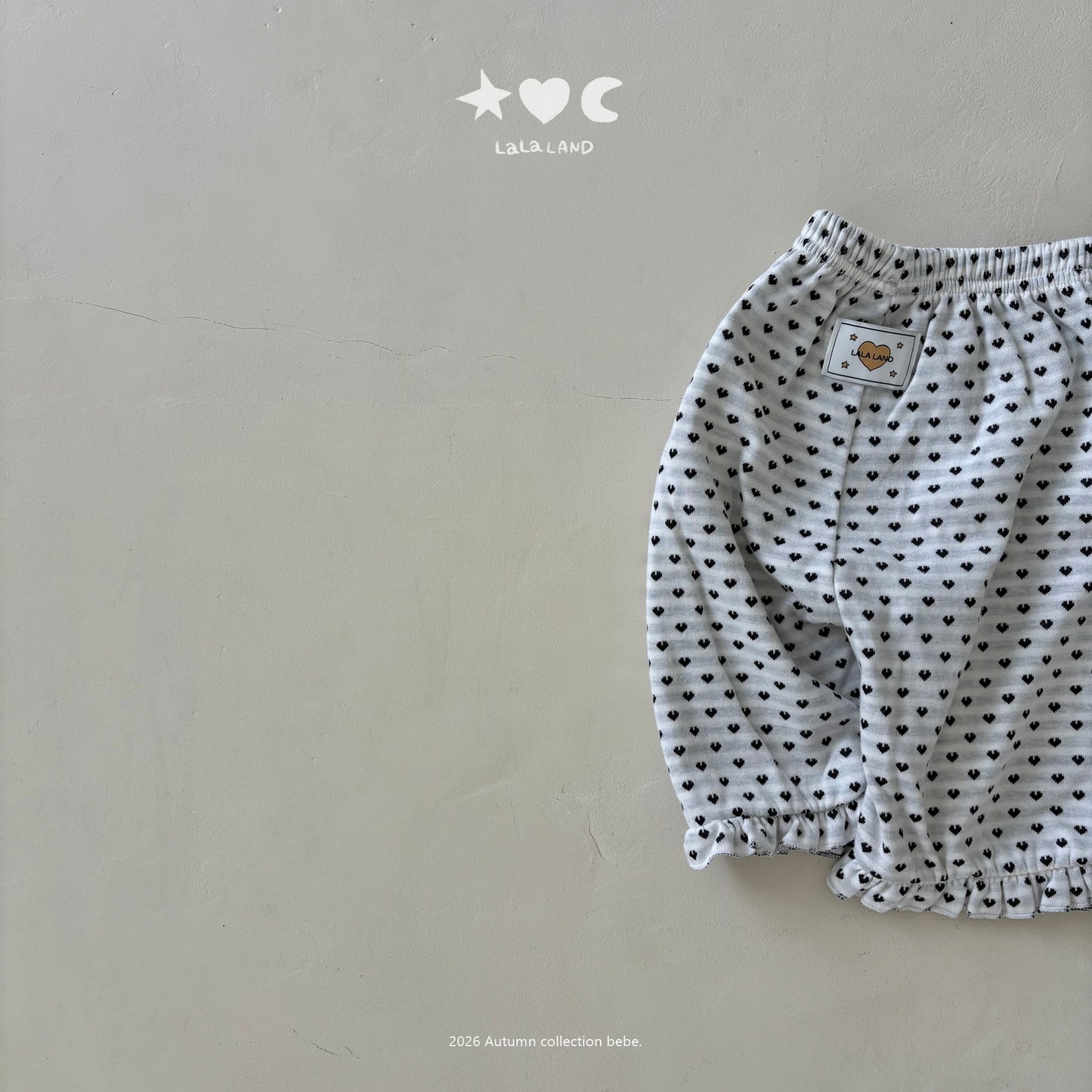 【PRE-ODER〆8.9(sun)】19.Heart-Dot Frill Pants | lalaland