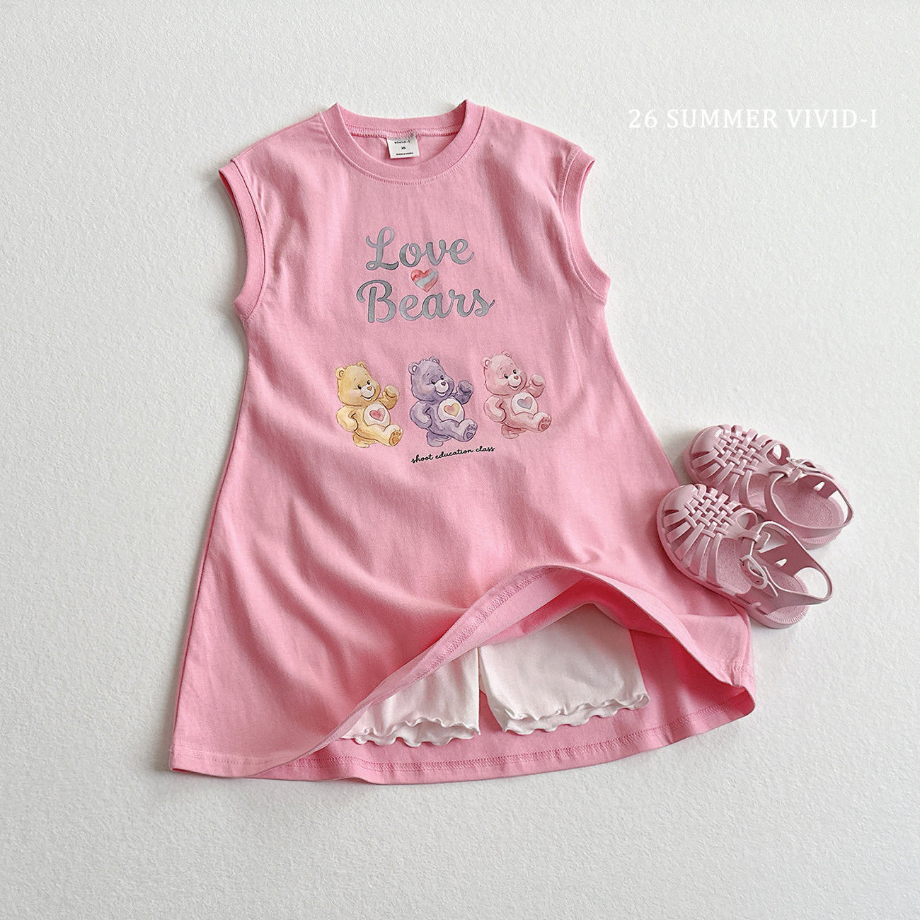 【PREORDER受付終了、ご希望はお問い合わせください。】90.Painted Bear Long Dress