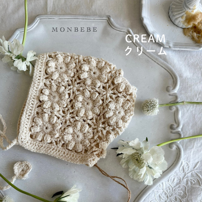 ｟送料無料｠【即納】Handmade knit bonnet