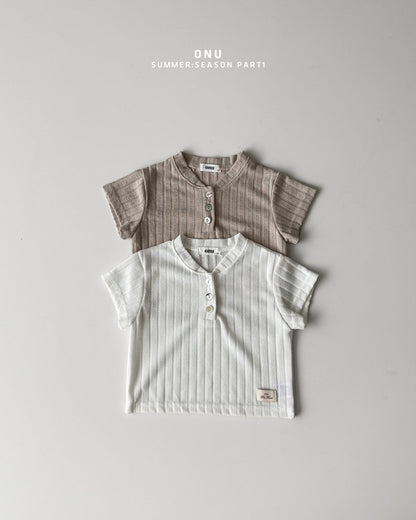 【PREORDER受付終了、ご希望はお問い合わせください。】41.Ribbed button tee