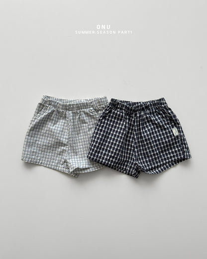 【PREORDER受付終了、ご希望はお問い合わせください。】45.Check shorts