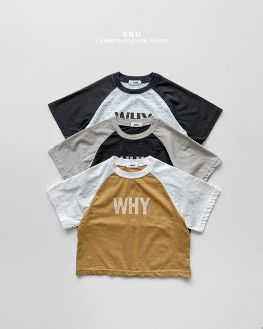 【PREORDER受付終了、ご希望はお問い合わせください。】09.WHY raglan tee