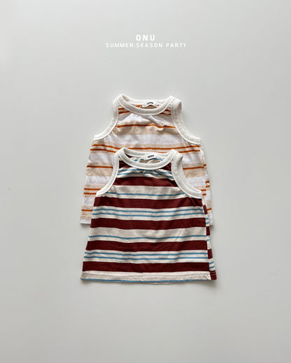 【PREORDER受付終了、ご希望はお問い合わせください。】07.Striped ribbed sleeveless top