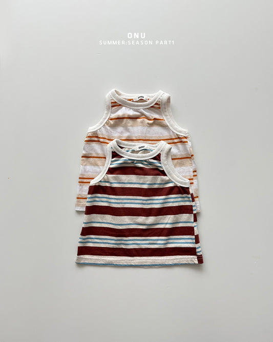 【PREORDER受付終了、ご希望はお問い合わせください。】07.Striped ribbed sleeveless top