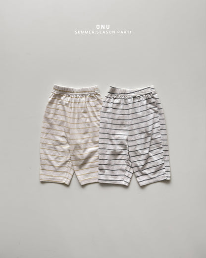 【PREORDER受付終了、ご希望はお問い合わせください。】19.Striped cropped pants (8/10 length)