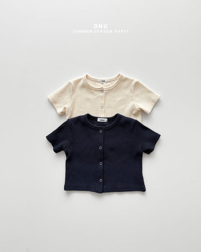 【PREORDER受付終了、ご希望はお問い合わせください。】28.Waffle short sleeve cardigan