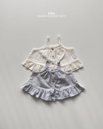 【PREORDER受付終了、ご希望はお問い合わせください。】26.Frill sleeveless blouse