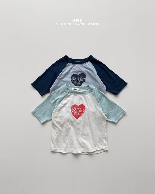 【PREORDER受付終了、ご希望はお問い合わせください。】06.Heart 3/4 sleeve tee