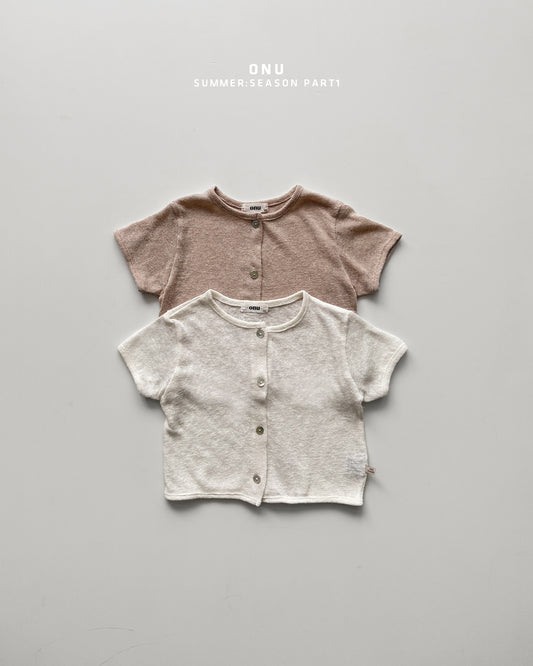 【PREORDER受付終了、ご希望はお問い合わせください。】37.Knit short sleeve cardigan
