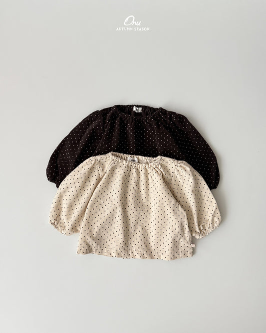 21. Dot Shirring Blouse
