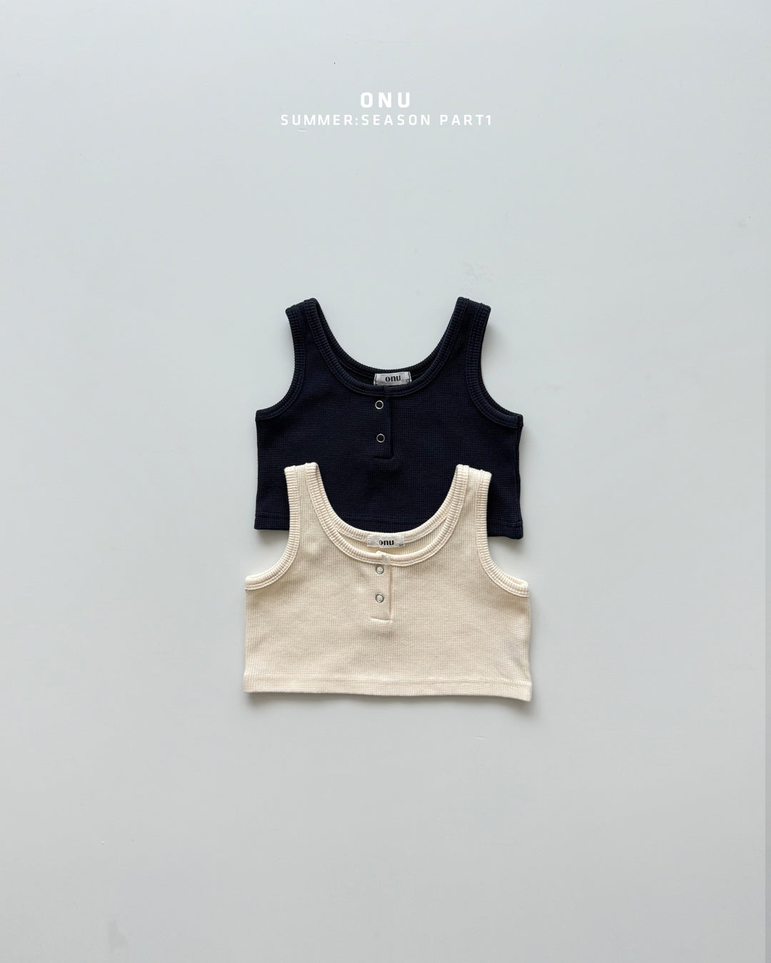 【PREORDER受付終了、ご希望はお問い合わせください。】29.Mini waffle sleeveless top