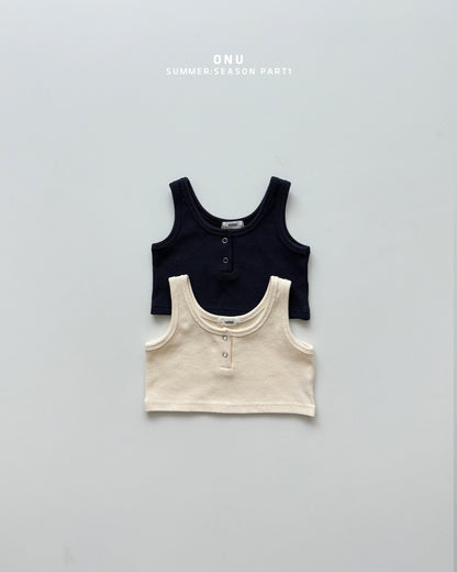 【PREORDER受付終了、ご希望はお問い合わせください。】29.Mini waffle sleeveless top
