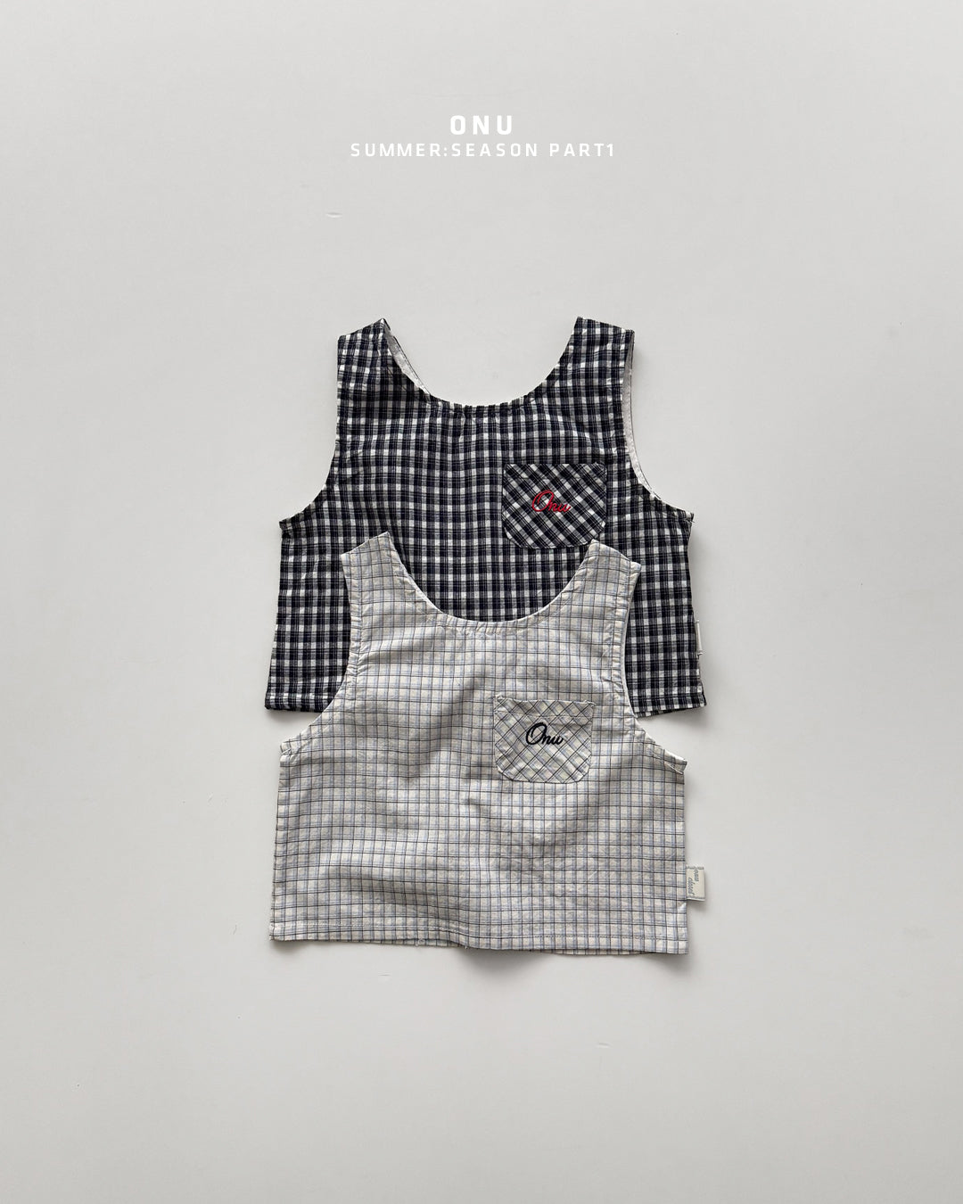 【PREORDER受付終了、ご希望はお問い合わせください。】44.Check sleeveless top