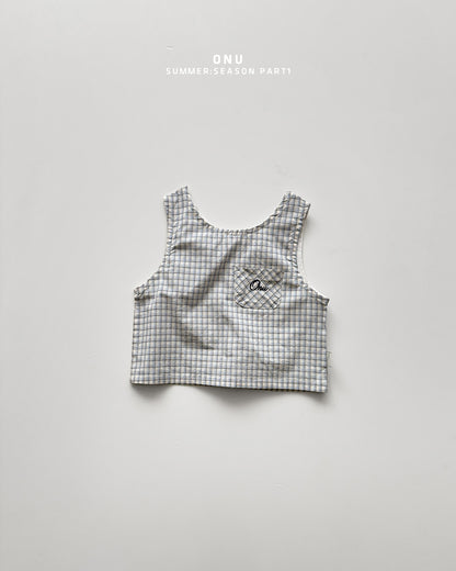 【PREORDER受付終了、ご希望はお問い合わせください。】44.Check sleeveless top
