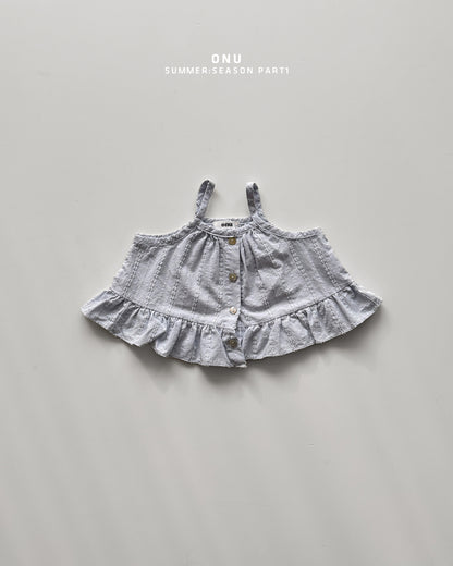 【PREORDER受付終了、ご希望はお問い合わせください。】26.Frill sleeveless blouse