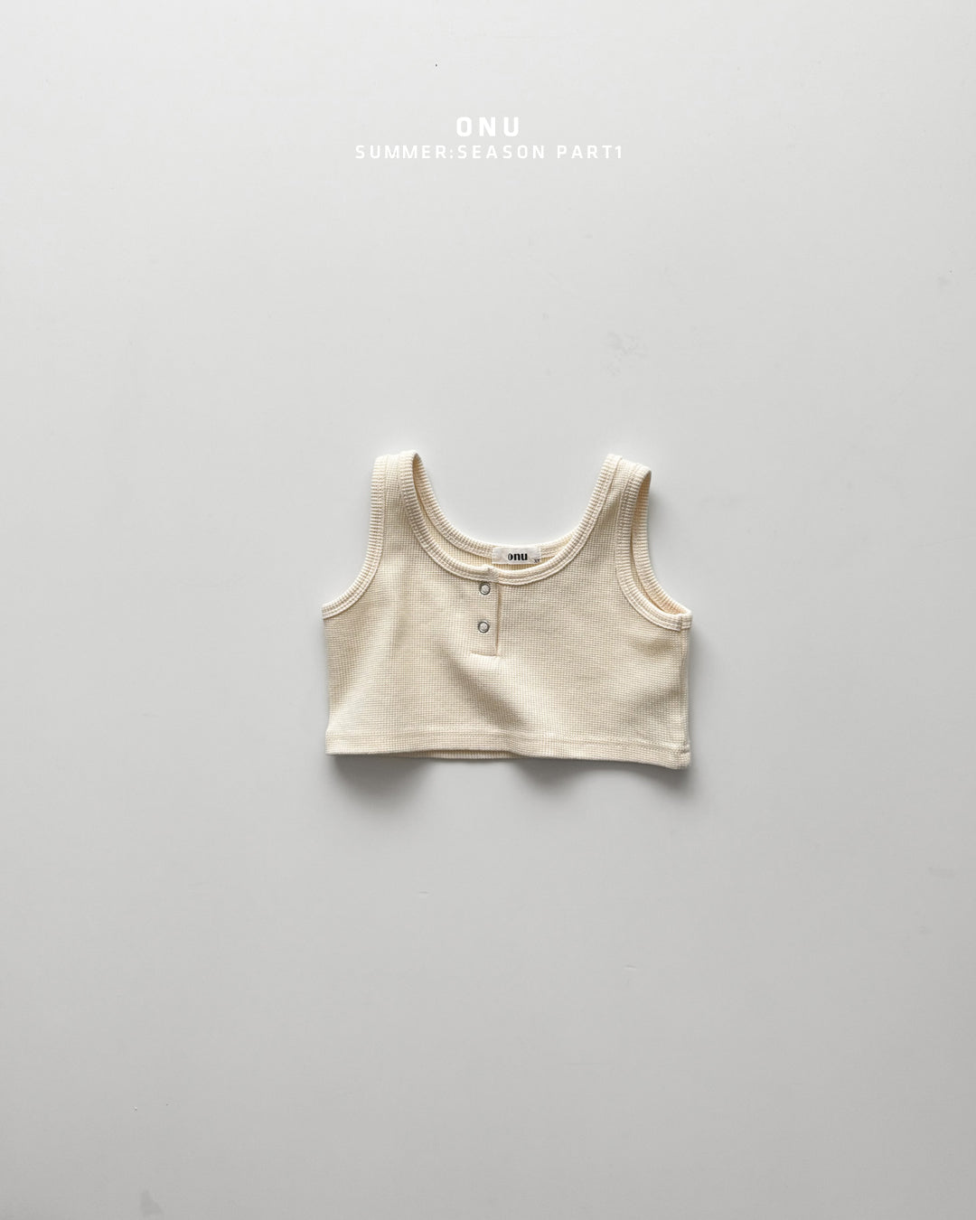 【PREORDER受付終了、ご希望はお問い合わせください。】29.Mini waffle sleeveless top