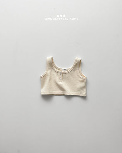 【PREORDER受付終了、ご希望はお問い合わせください。】29.Mini waffle sleeveless top