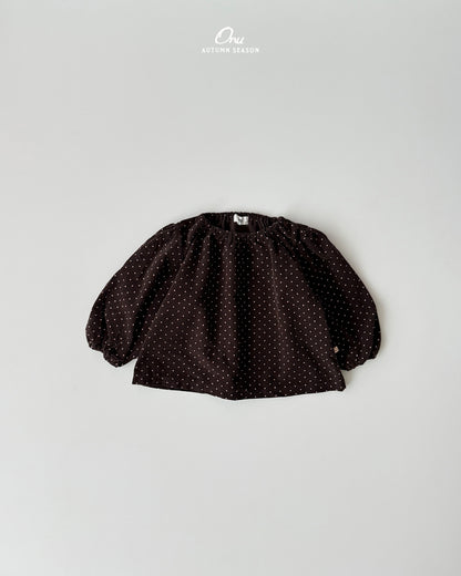 21. Dot Shirring Blouse