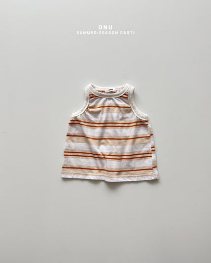 【PREORDER受付終了、ご希望はお問い合わせください。】07.Striped ribbed sleeveless top