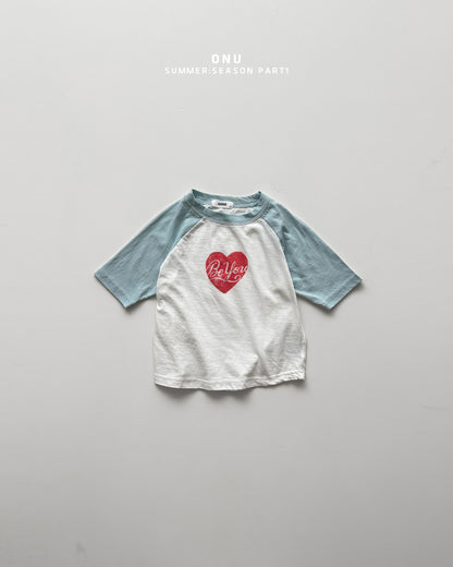 【PREORDER受付終了、ご希望はお問い合わせください。】06.Heart 3/4 sleeve tee