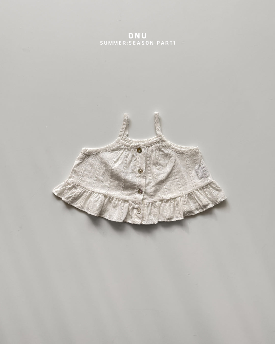 【PREORDER受付終了、ご希望はお問い合わせください。】26.Frill sleeveless blouse