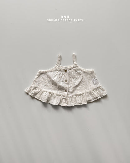 【PREORDER受付終了、ご希望はお問い合わせください。】26.Frill sleeveless blouse