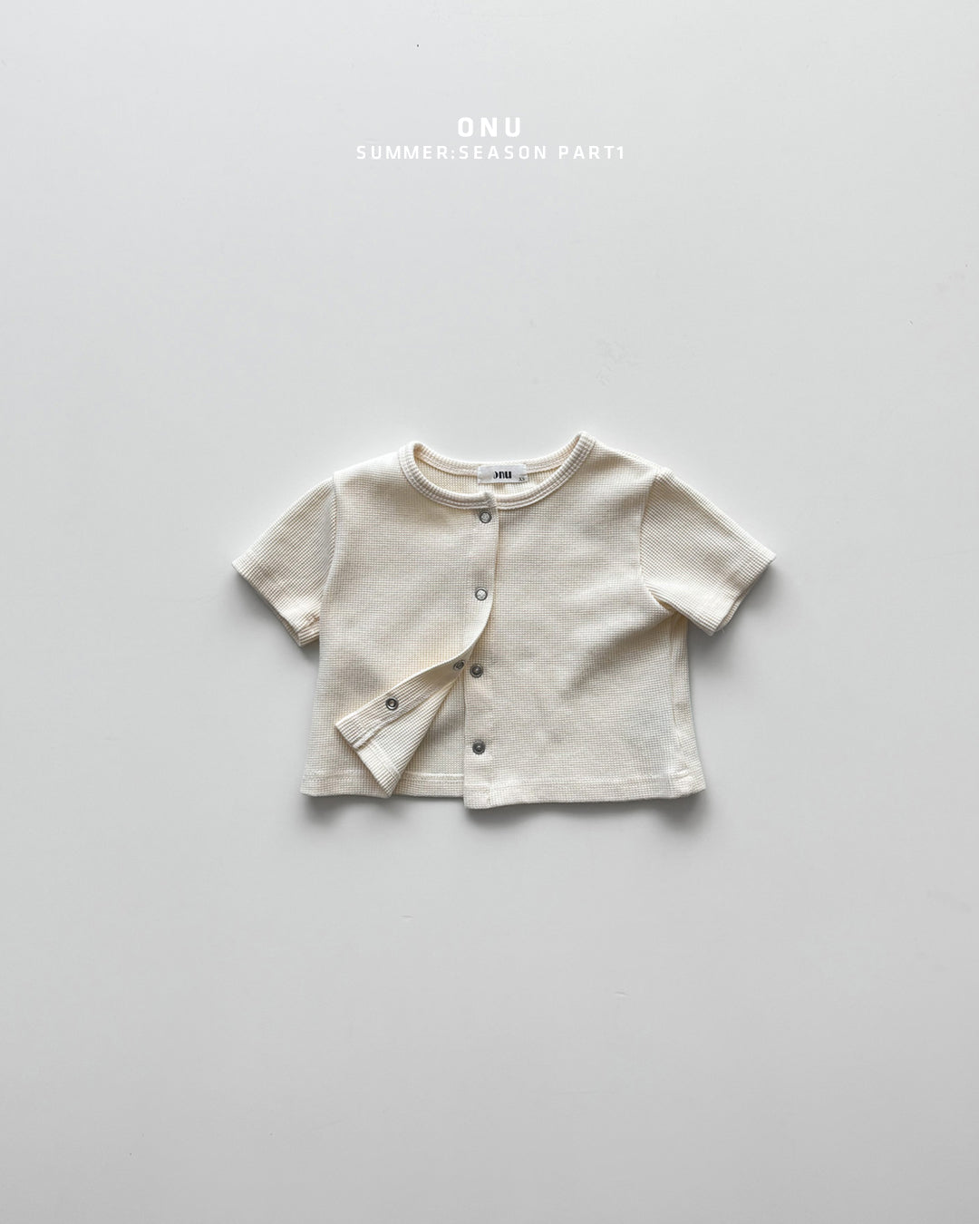【PREORDER受付終了、ご希望はお問い合わせください。】28.Waffle short sleeve cardigan