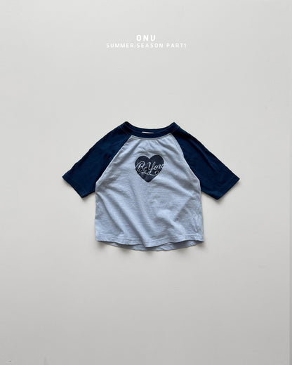 【PREORDER受付終了、ご希望はお問い合わせください。】06.Heart 3/4 sleeve tee