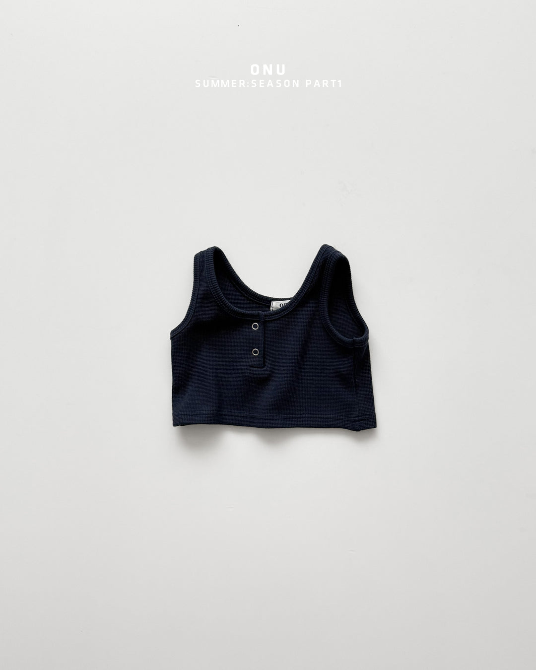 【PREORDER受付終了、ご希望はお問い合わせください。】29.Mini waffle sleeveless top