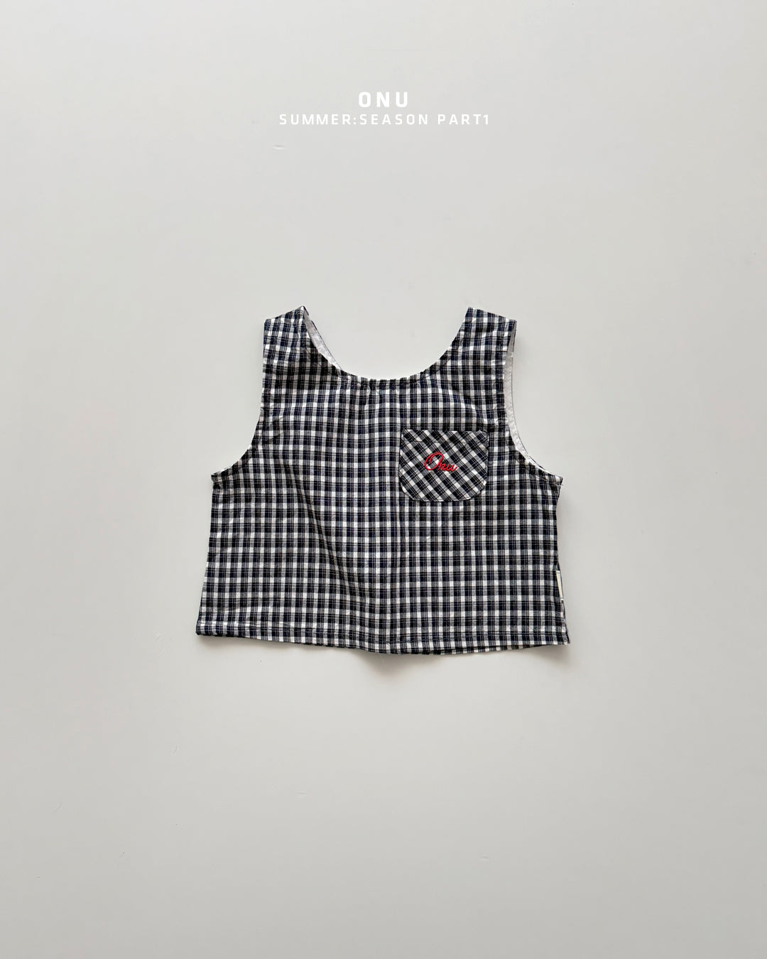 【PREORDER受付終了、ご希望はお問い合わせください。】44.Check sleeveless top