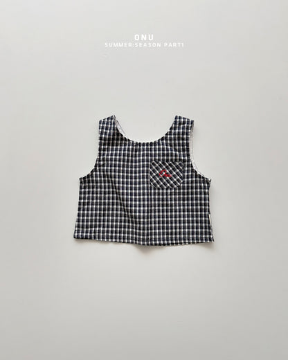 【PREORDER受付終了、ご希望はお問い合わせください。】44.Check sleeveless top