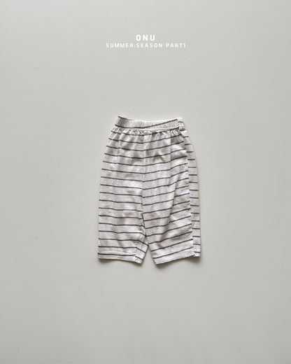 【PREORDER受付終了、ご希望はお問い合わせください。】19.Striped cropped pants (8/10 length)