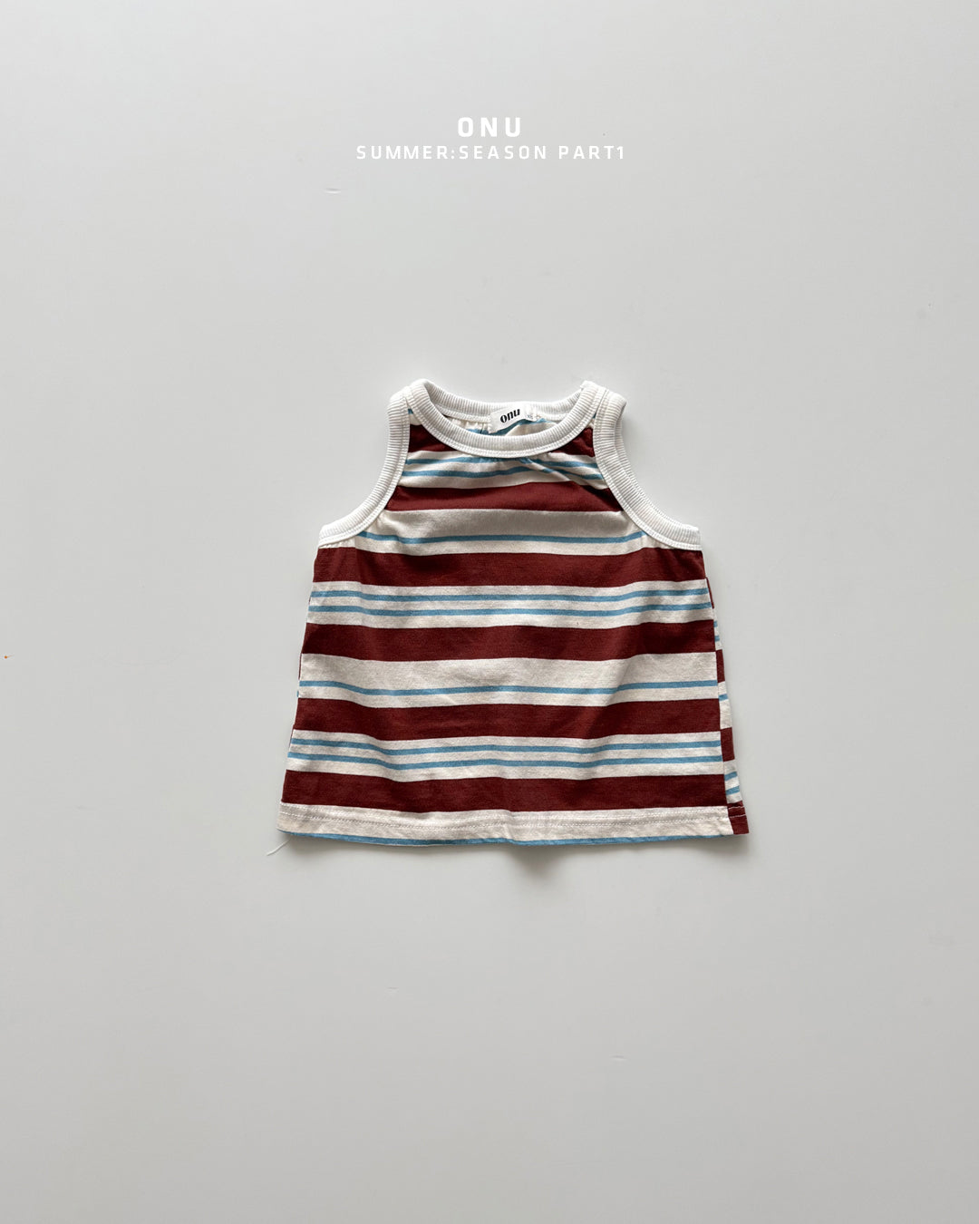 【PREORDER受付終了、ご希望はお問い合わせください。】07.Striped ribbed sleeveless top