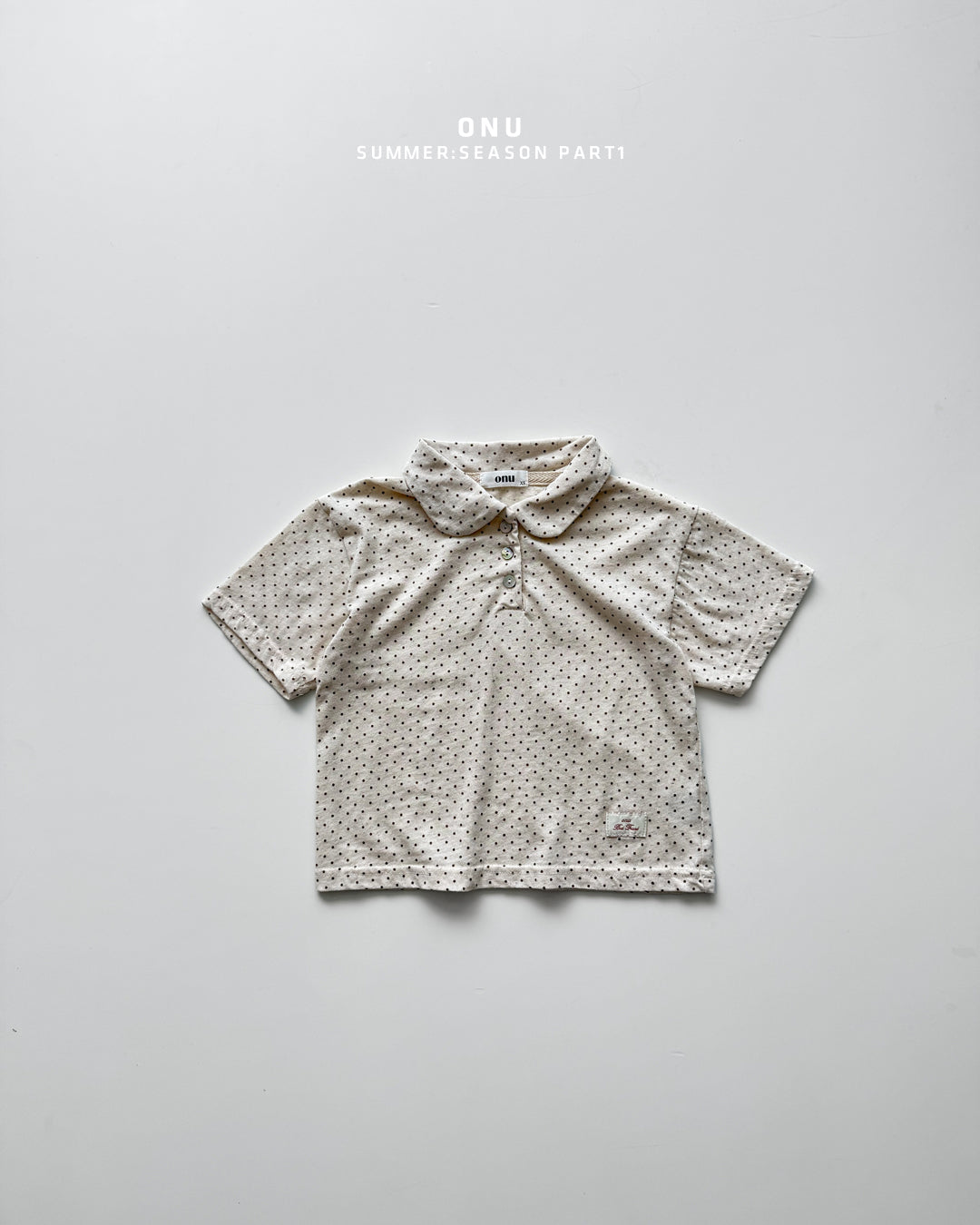 【PREORDER受付終了、ご希望はお問い合わせください。】33.Dot collar short sleeve tee
