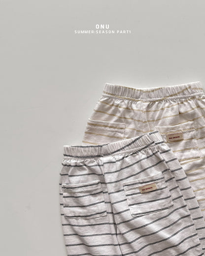【PREORDER受付終了、ご希望はお問い合わせください。】19.Striped cropped pants (8/10 length)