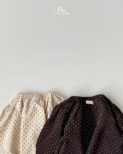 21. Dot Shirring Blouse