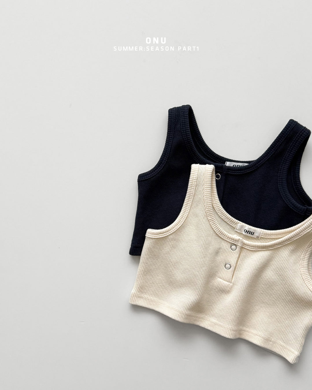 【PREORDER受付終了、ご希望はお問い合わせください。】29.Mini waffle sleeveless top