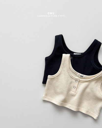 【PREORDER受付終了、ご希望はお問い合わせください。】29.Mini waffle sleeveless top
