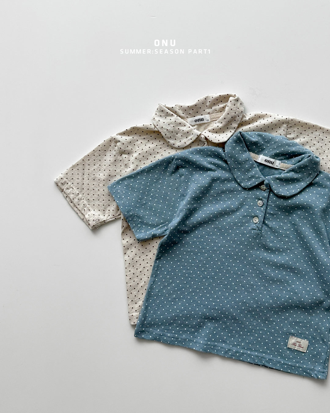 【PREORDER受付終了、ご希望はお問い合わせください。】33.Dot collar short sleeve tee