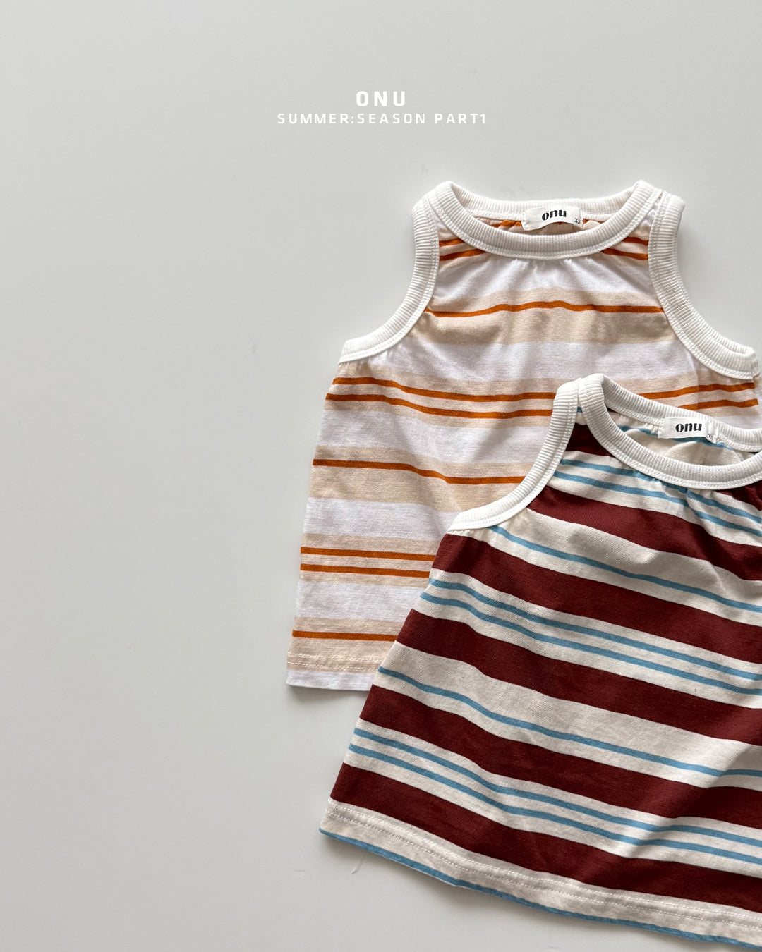 【PREORDER受付終了、ご希望はお問い合わせください。】07.Striped ribbed sleeveless top