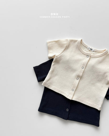 【PREORDER受付終了、ご希望はお問い合わせください。】28.Waffle short sleeve cardigan